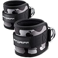 Los mejores  - Fitgriff® Tobillera para Polea (Acolchado)- 2 Piezas Correas Tobillos Gym Cable Maquinas- Gimnasio- Fitness - Mujeres y…